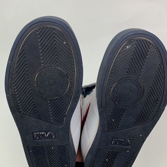 Fila v3SC60527-125 Hightop White, Navy, and Red Basketball Sneakers - Picture 9 of 14